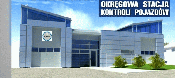 Wizualizacja budynku Okręgowej Stacji Kontroli Pojazdów